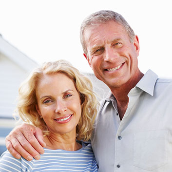 Couple standing outside and smiling at camera. Link to Life Stage Gift Planner Ages 45-65 Situations. Couple standing outside and smiling at camera. Link to Life Stage Gift Planner Ages 45-65 Situations.
